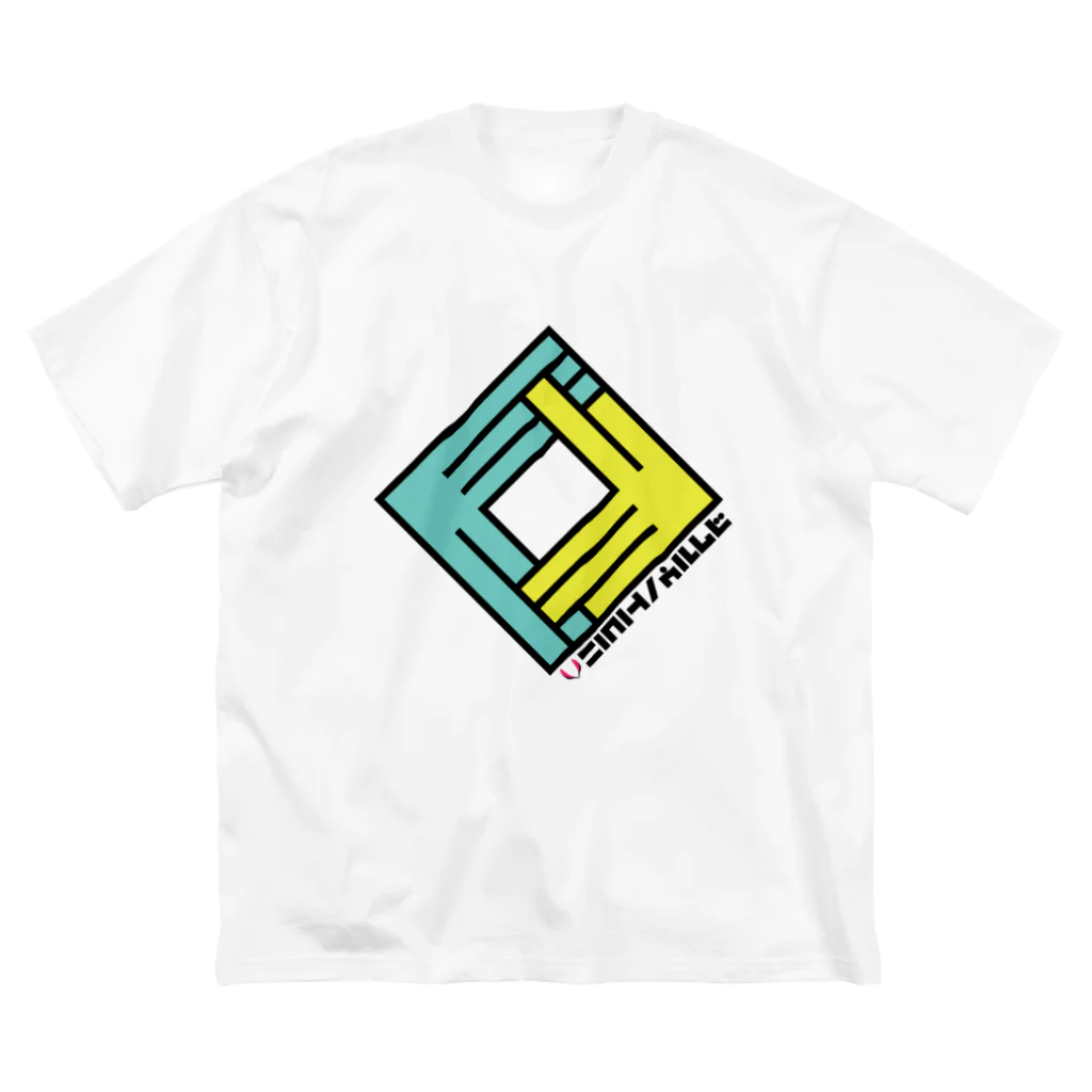 CHICHIZŌの狐の窓 (緑×黄) ビッグシルエットTシャツ