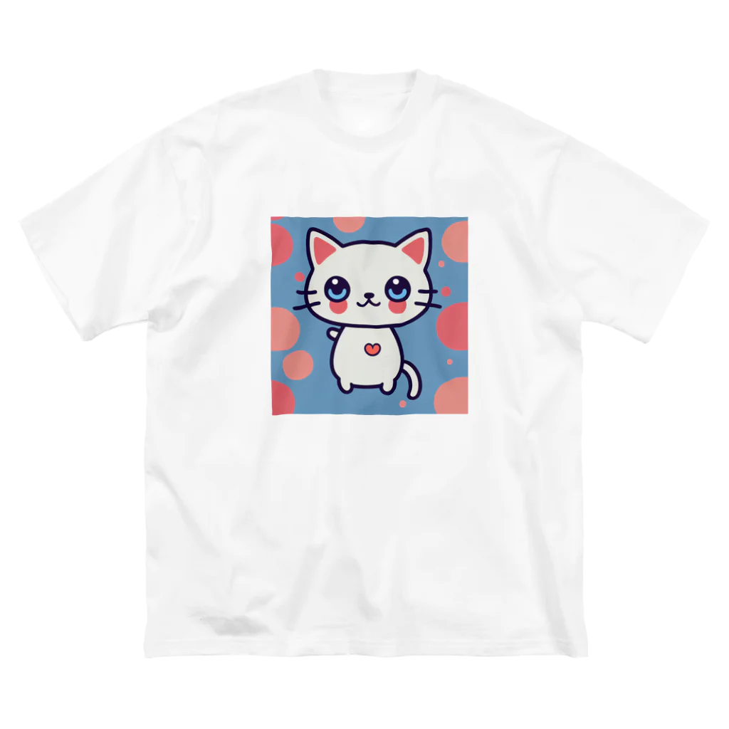 A31eの狛猫のミケ「はーとびーと」 Big T-Shirt