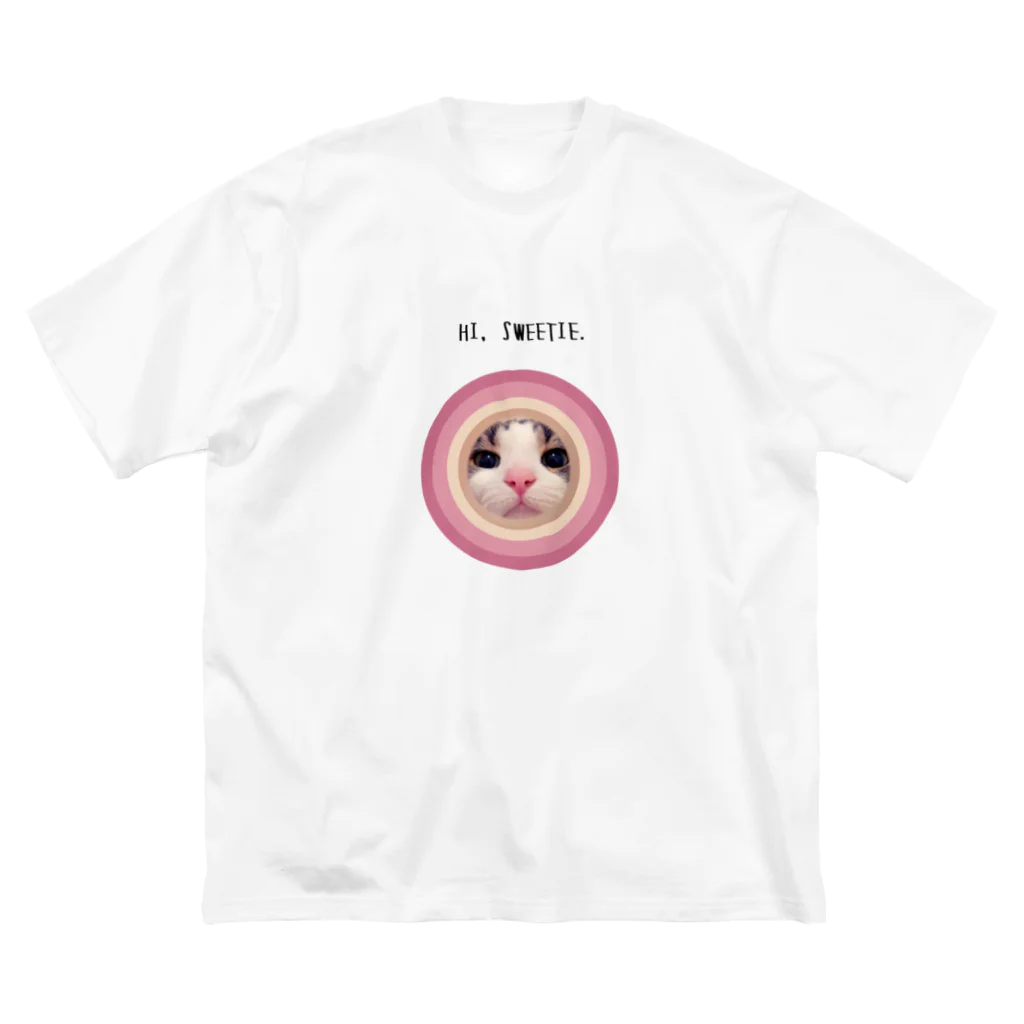 JAMI×JAMIののぞきネコ　きなこ ビッグシルエットTシャツ