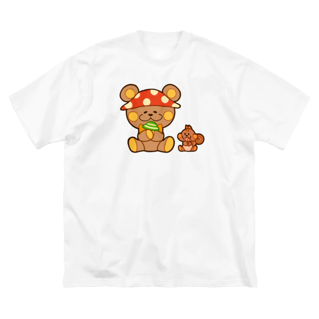 レタ(LETA)のぬいクマちゃんのキノコがり ビッグシルエットTシャツ