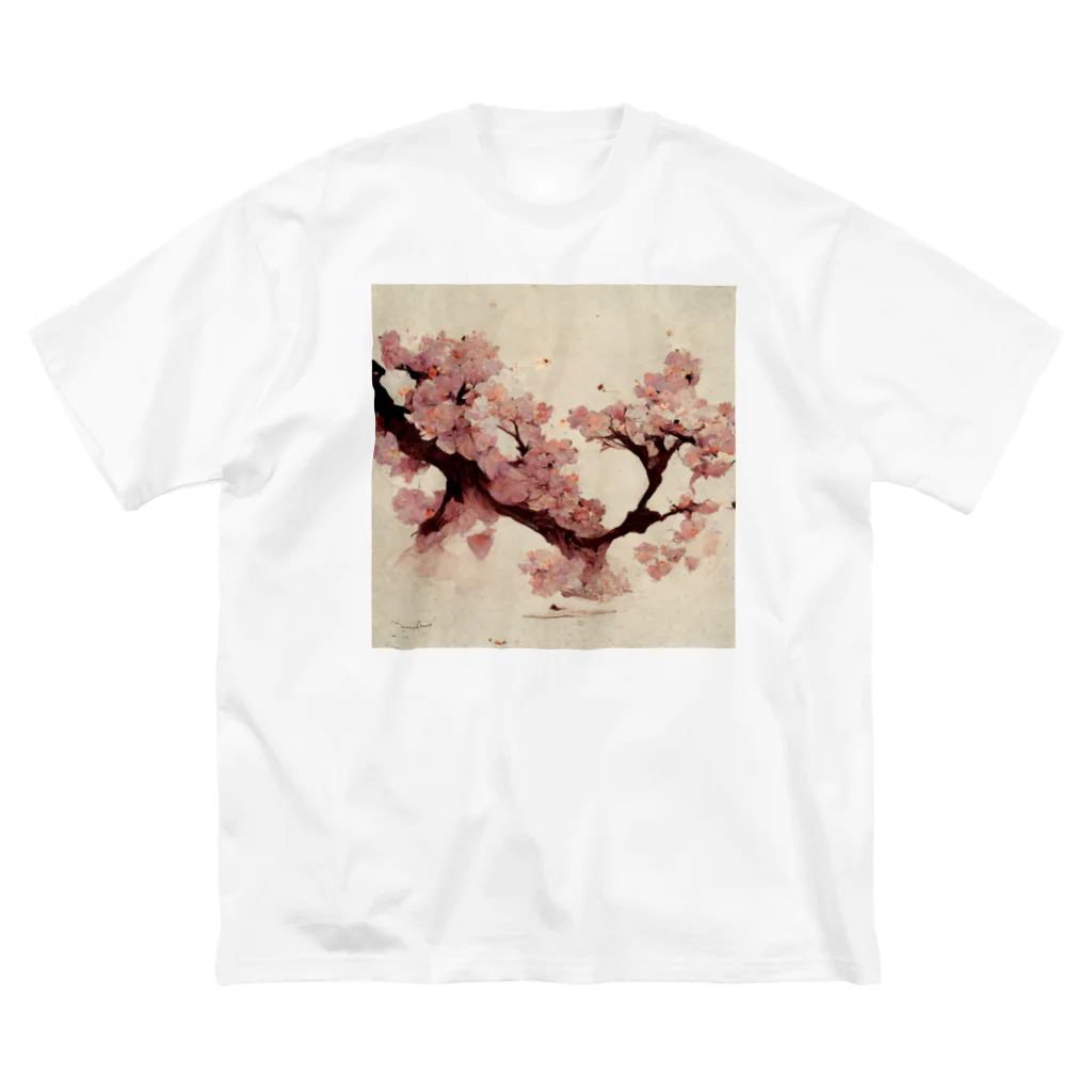 2024のAI「桜」Tシャツ（3） ビッグシルエットTシャツ