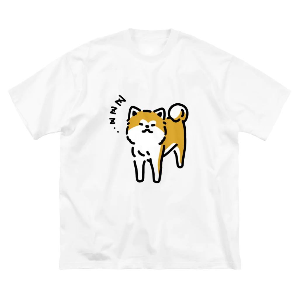 おもかわ〜おもしろい・かわいい専門店〜の立ち寝秋田犬 Big T-Shirt