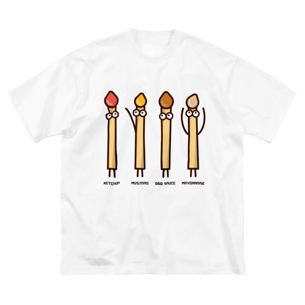 高堂玲/イラストの方のフライドポテト4兄弟 ビッグシルエットTシャツ