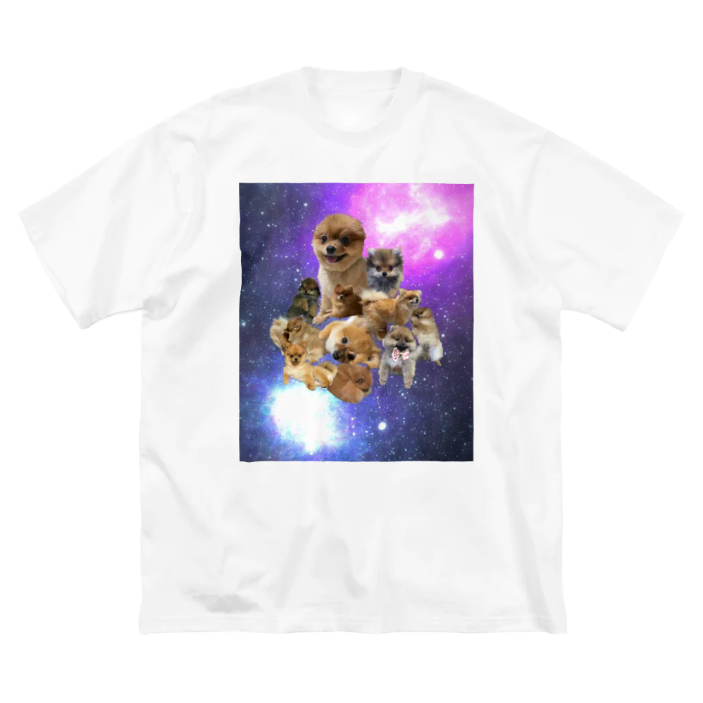 ポメラニアンやさんの宇宙犬 ビッグシルエットTシャツ