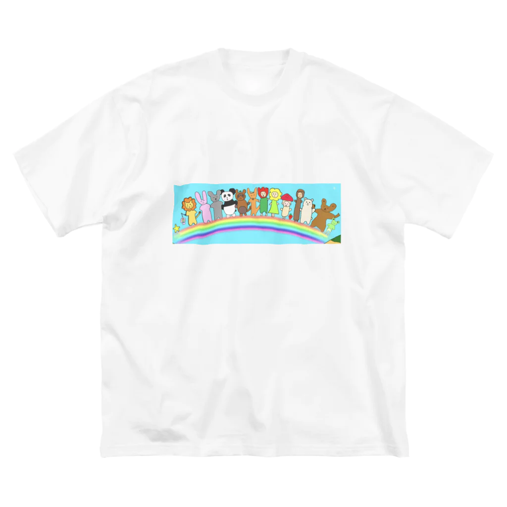 絵が下手な人。のrainbow🌈  ビッグシルエットTシャツ