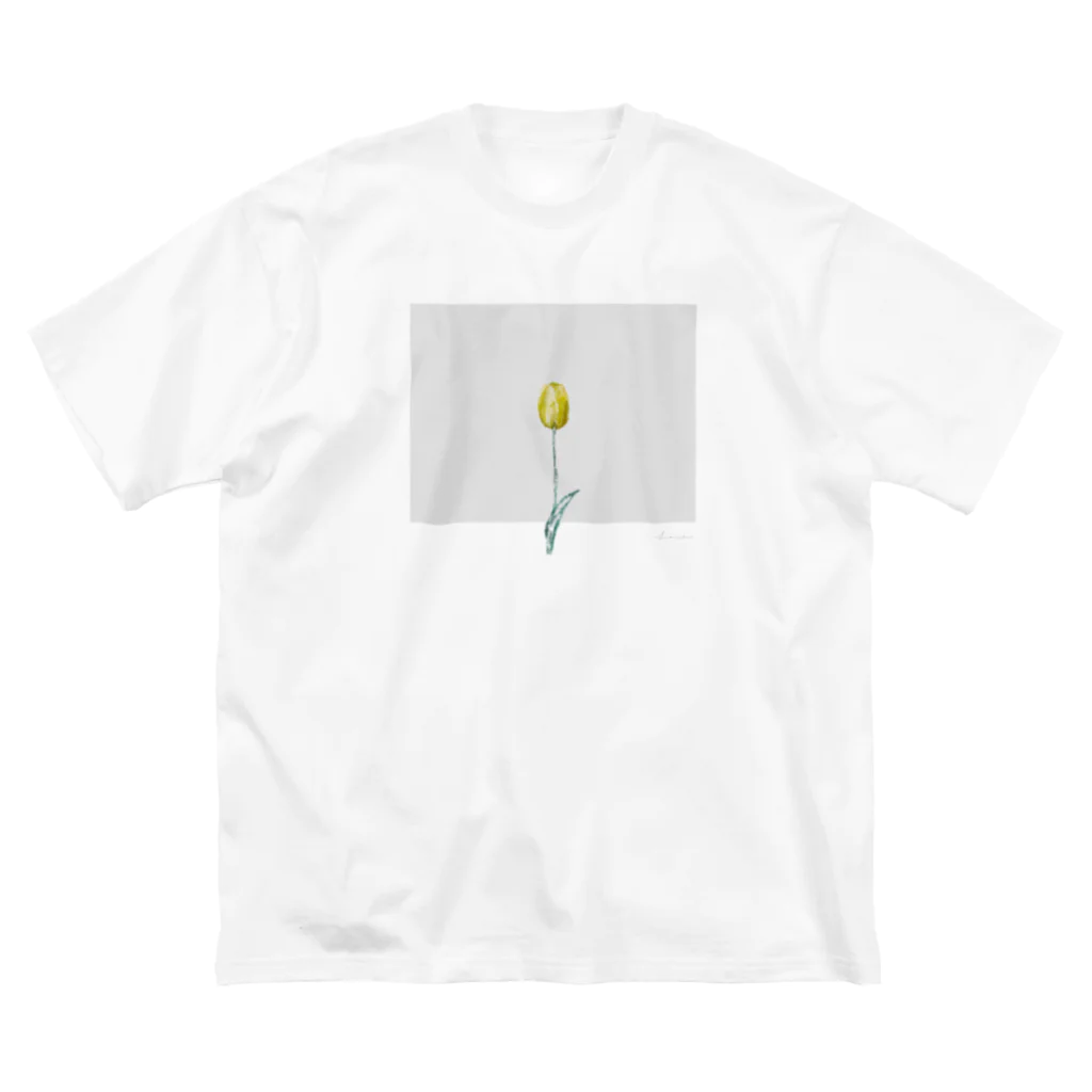 rilybiiのLemon Tulip × Greige × Logo ビッグシルエットTシャツ