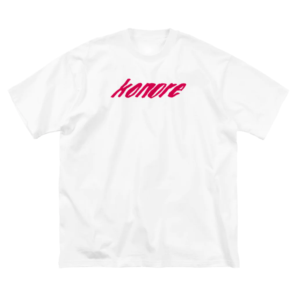 konore OFFICIAL MERCH STOREのkonore LOGO PINK ビッグシルエットTシャツ