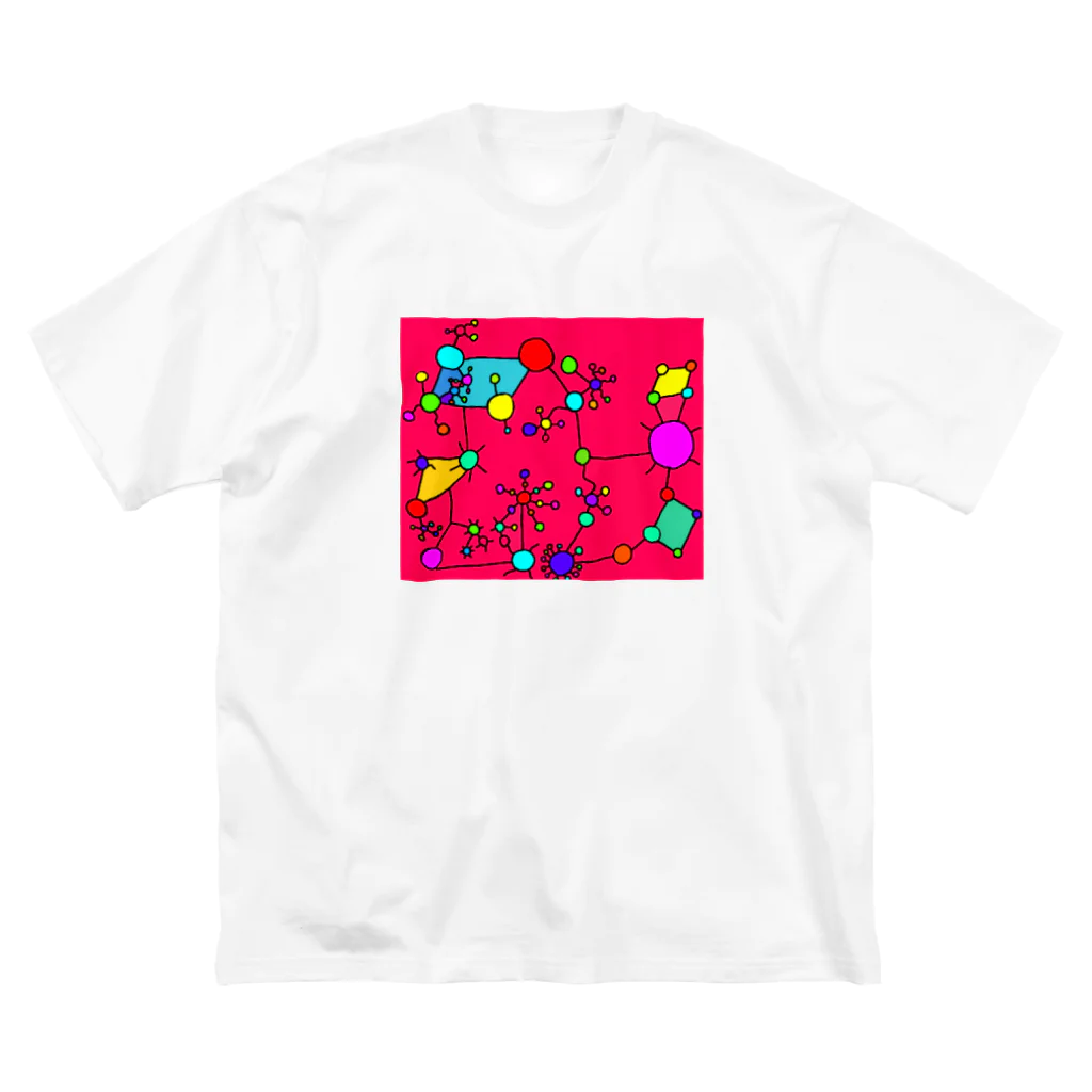 komodo-dachshundのカラフルポップ ビッグシルエットTシャツ