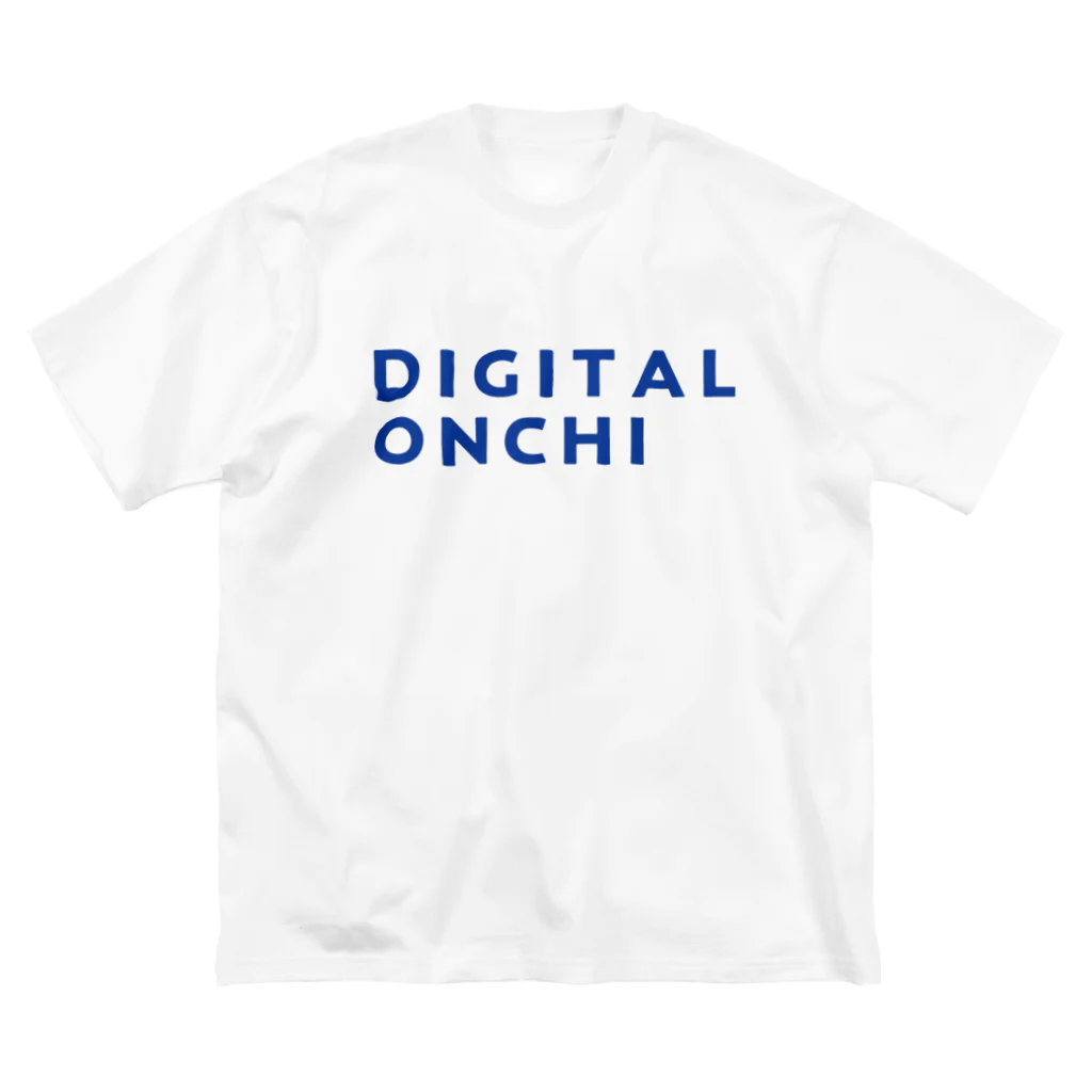DIGITAL ONCHI 公式ストアのDIGITAL ONCHI BLUE（横） ビッグシルエットTシャツ