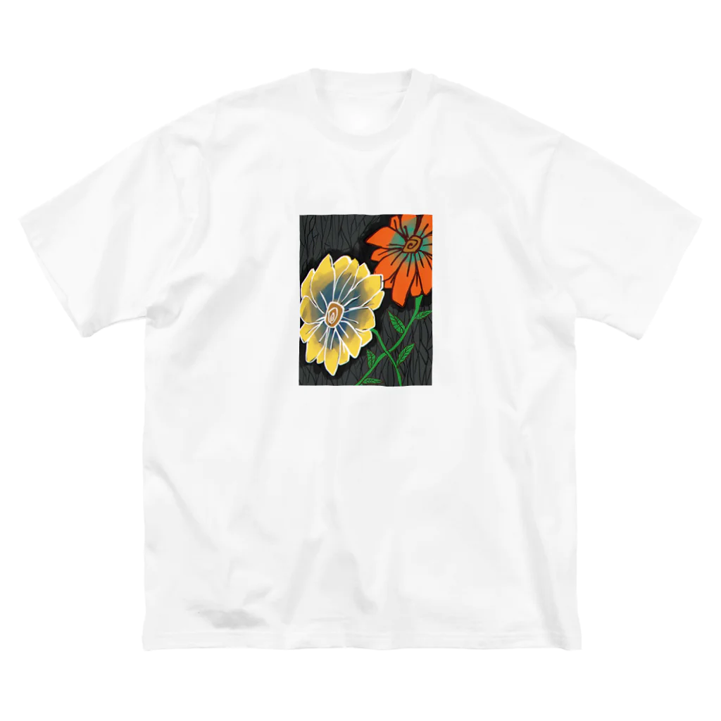 SN-storeの花 ビッグシルエットTシャツ