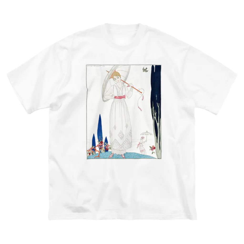 Hungry Freaksのジョルジュ・バルビエ “Le cyprès et la rose—Robe d’été de Dœuillet” Big T-Shirt