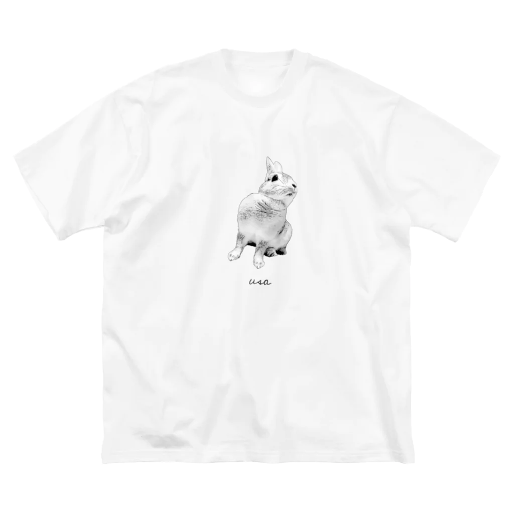 j8ie de vivre♪のうさぎ　ローアングル ビッグシルエットTシャツ