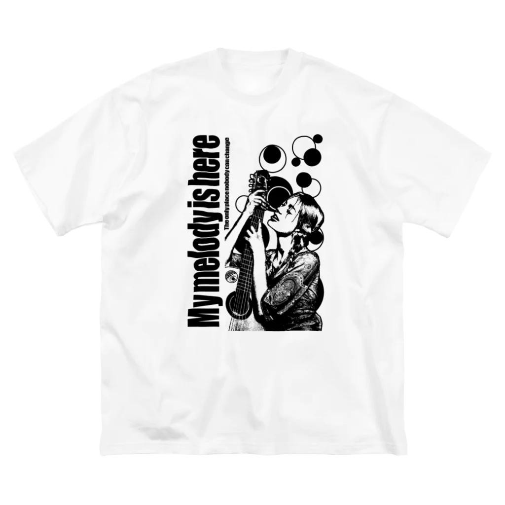 限界破裂 ExplosionLimitのメロディー（白地用 ビッグシルエットTシャツ