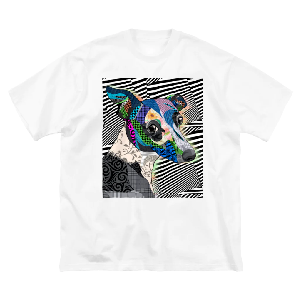 ハデ犬グッズ部門のアートなイタグレ Big T-Shirt