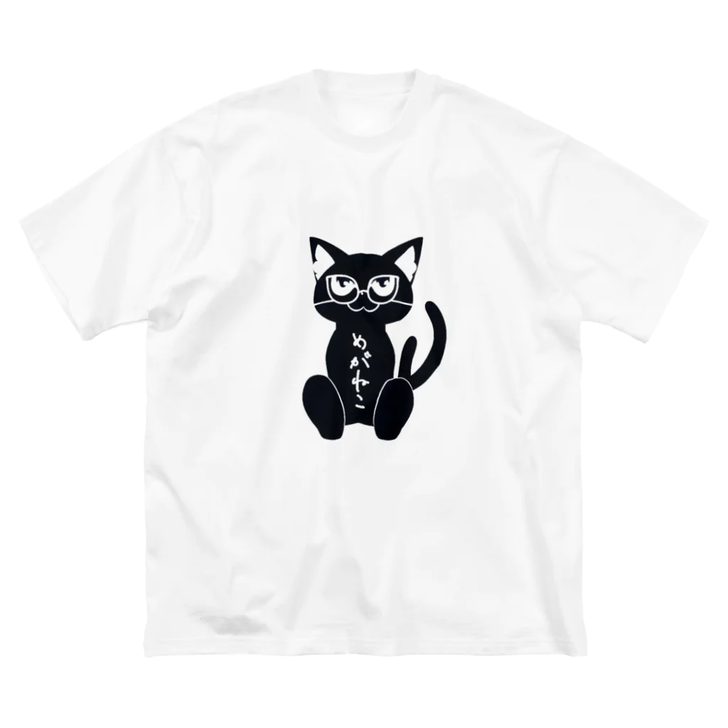 blueberryショップのめがねこ ビッグシルエットTシャツ