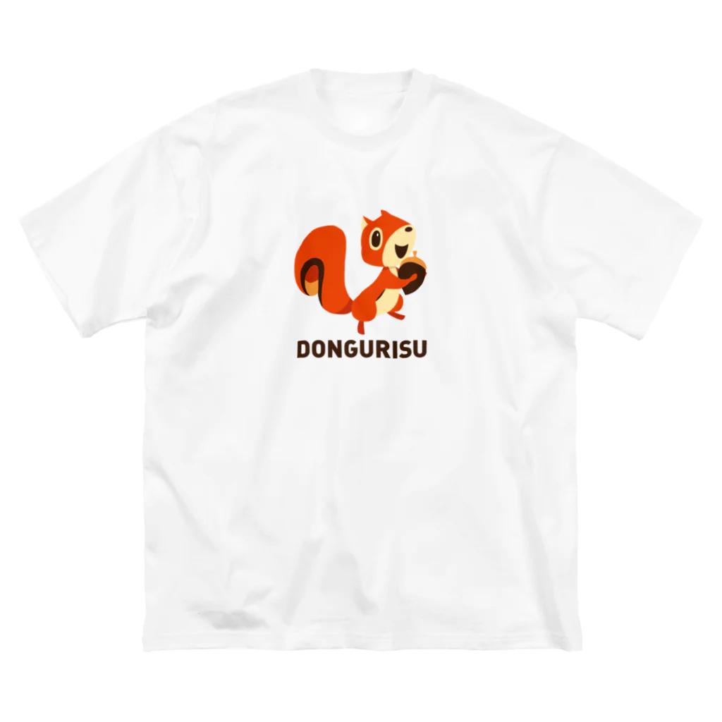 SUNDAYS GRAPHICSのDONGURISU (どんぐリス) 茶色ロゴ Big T-Shirt