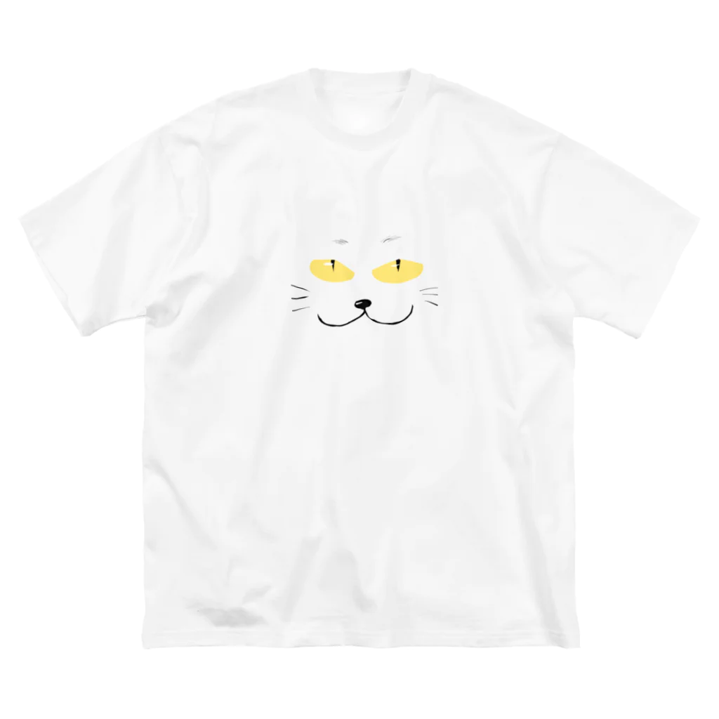 夢みるポンコツの猫の顔 ビッグシルエットTシャツ