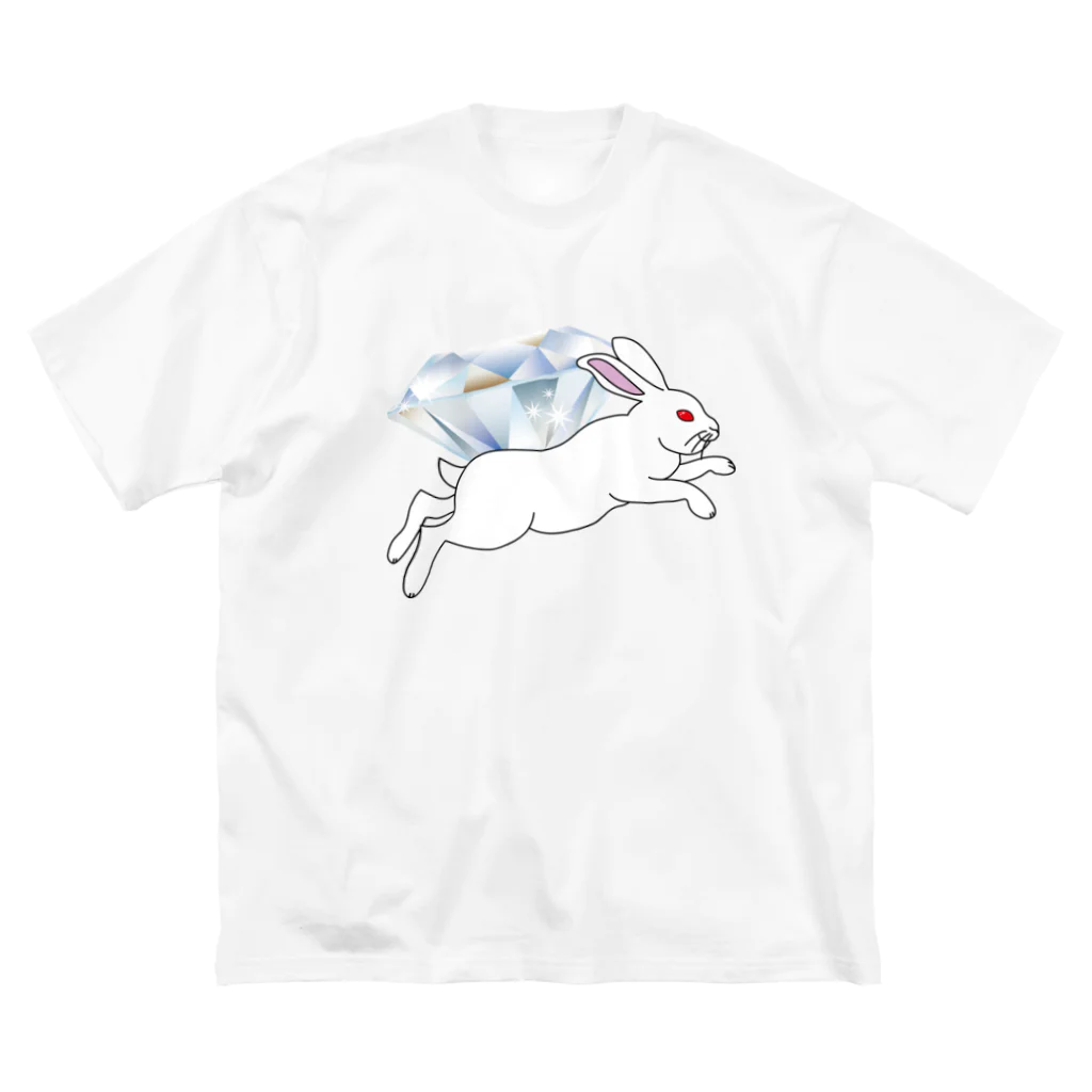 ruidawanの飛躍うさぎ ビッグシルエットTシャツ