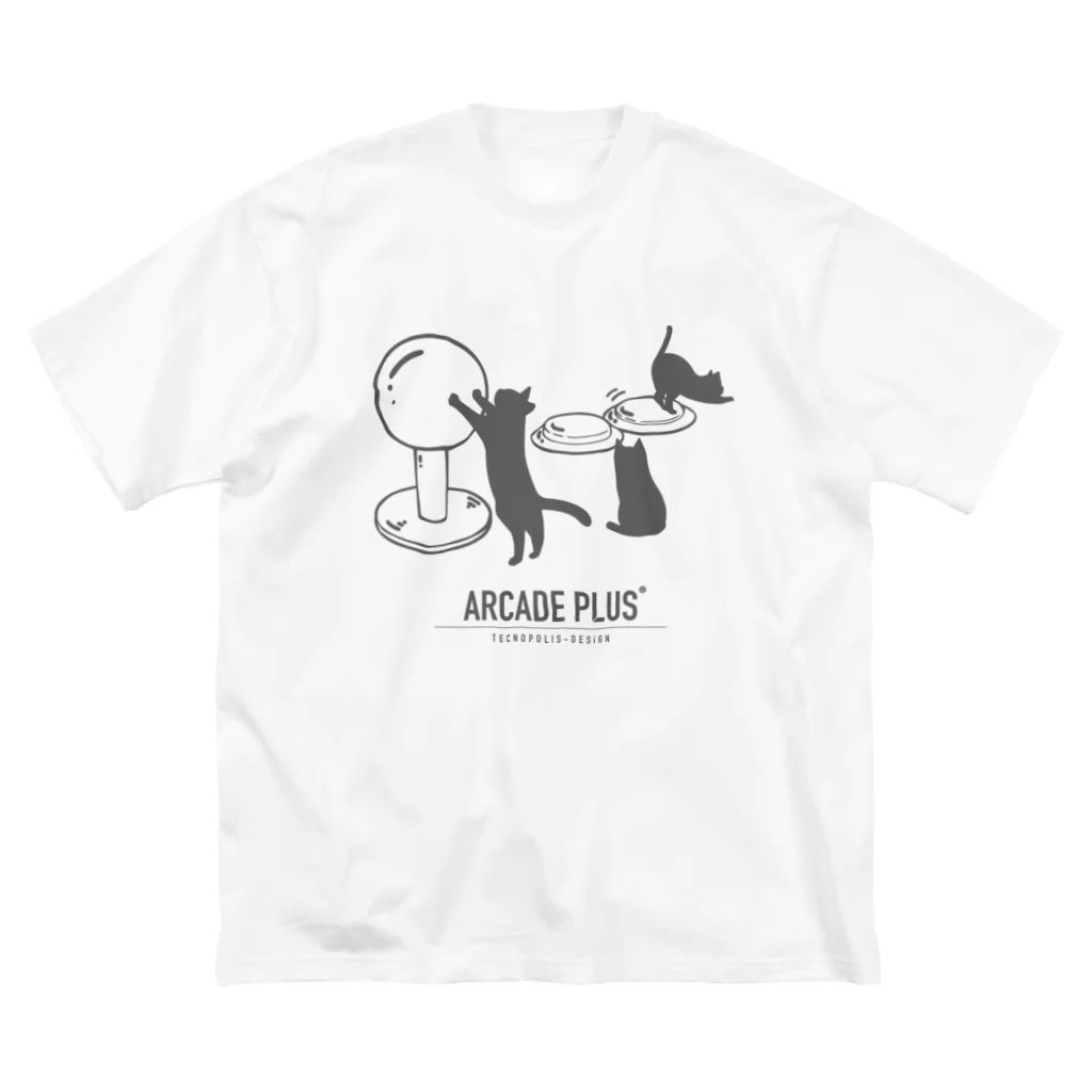 テクノポリスデザインのコンパネ猫（ARCADE_PLUS） Big T-Shirt