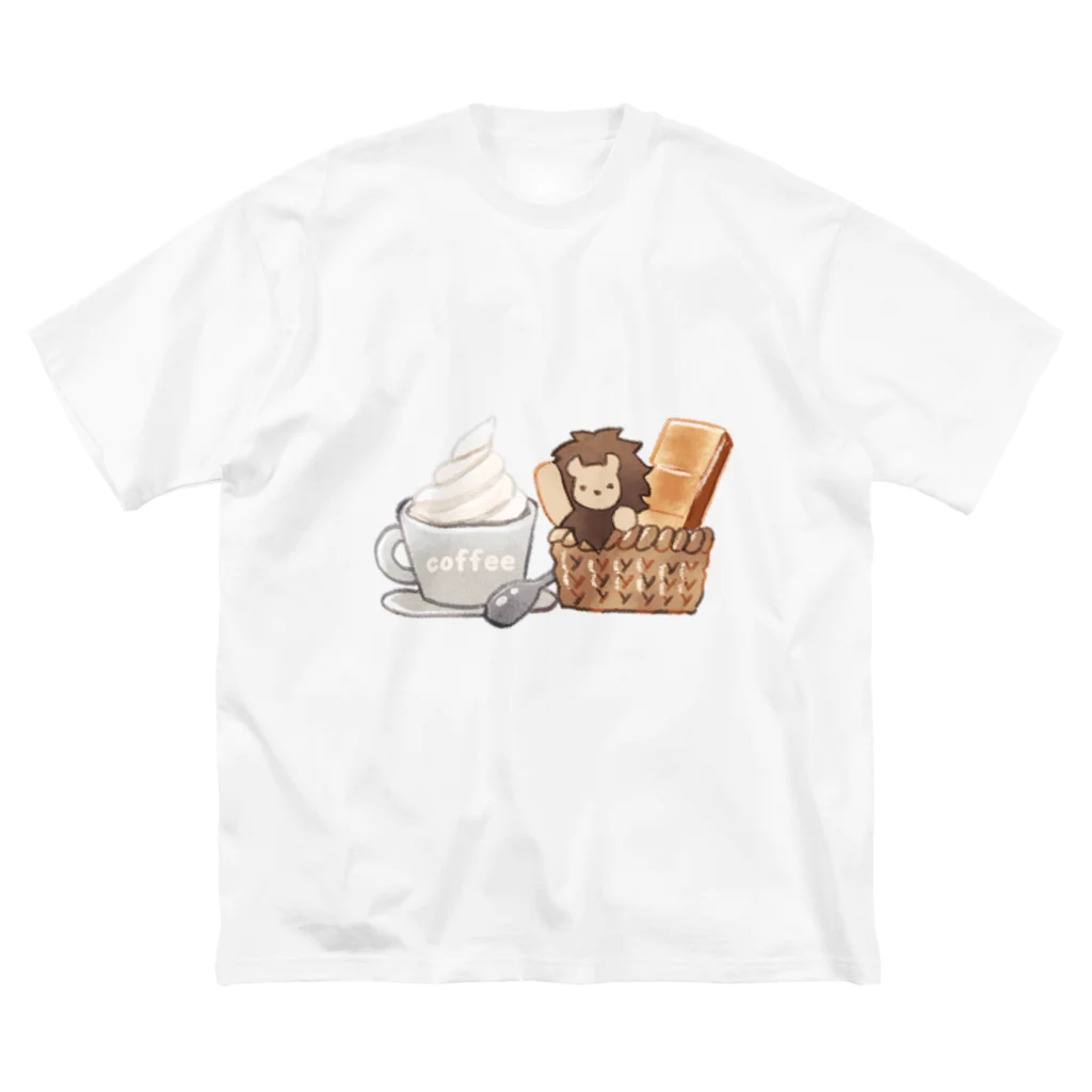 toriten屋のライオンさん（モーニングセット） ビッグシルエットTシャツ