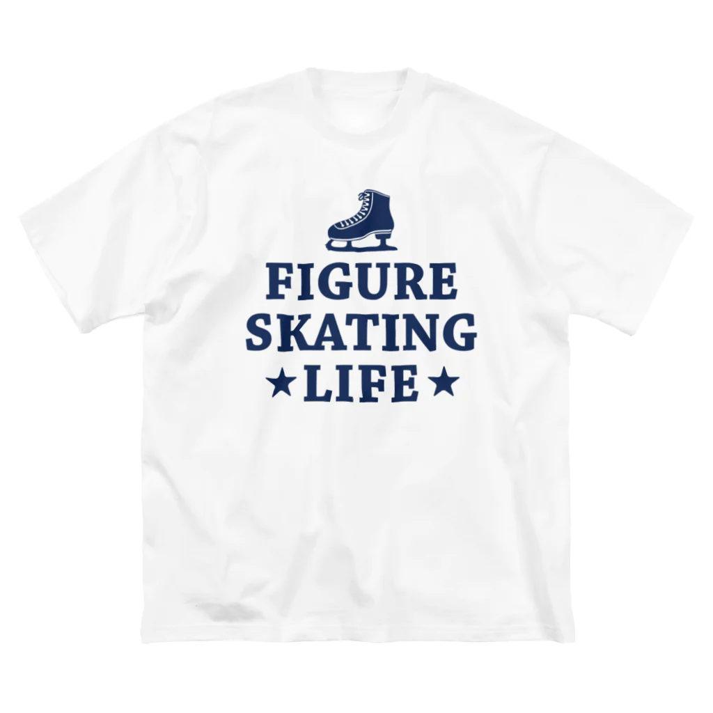 sports_tower スポーツタワーのフィギュアスケート・figure skating・グッズ・デザイン・フィギアスケート・#Tシャツ・ステップ・スピン・ジャンプ・スケート靴イラスト・技・男子・女子・かっこいい・かわいい・アイスダンス ビッグシルエットTシャツ