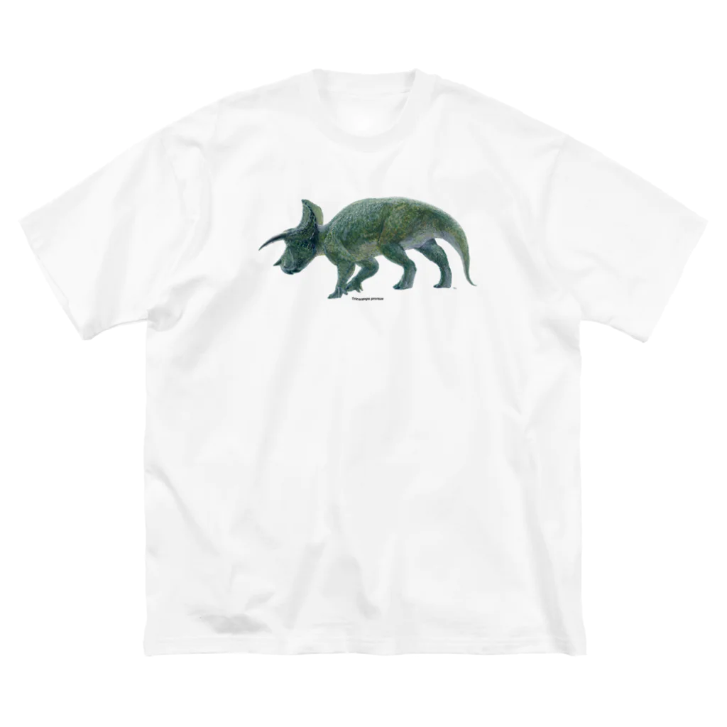 segasworksのTriceratops prorsus(トリケラトプス ・プロルスス)着彩画 ビッグシルエットTシャツ