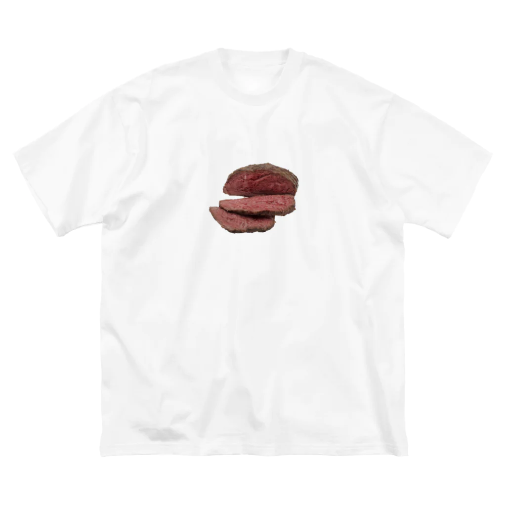 メシテロタイプ（飯テロTシャツブランド）のローストビーフ Big T-Shirt
