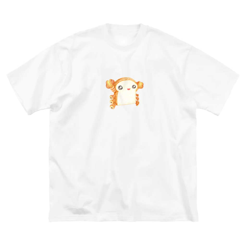 satoayaのアニマルカフェのシ―フードアニマル　カニパン ビッグシルエットTシャツ