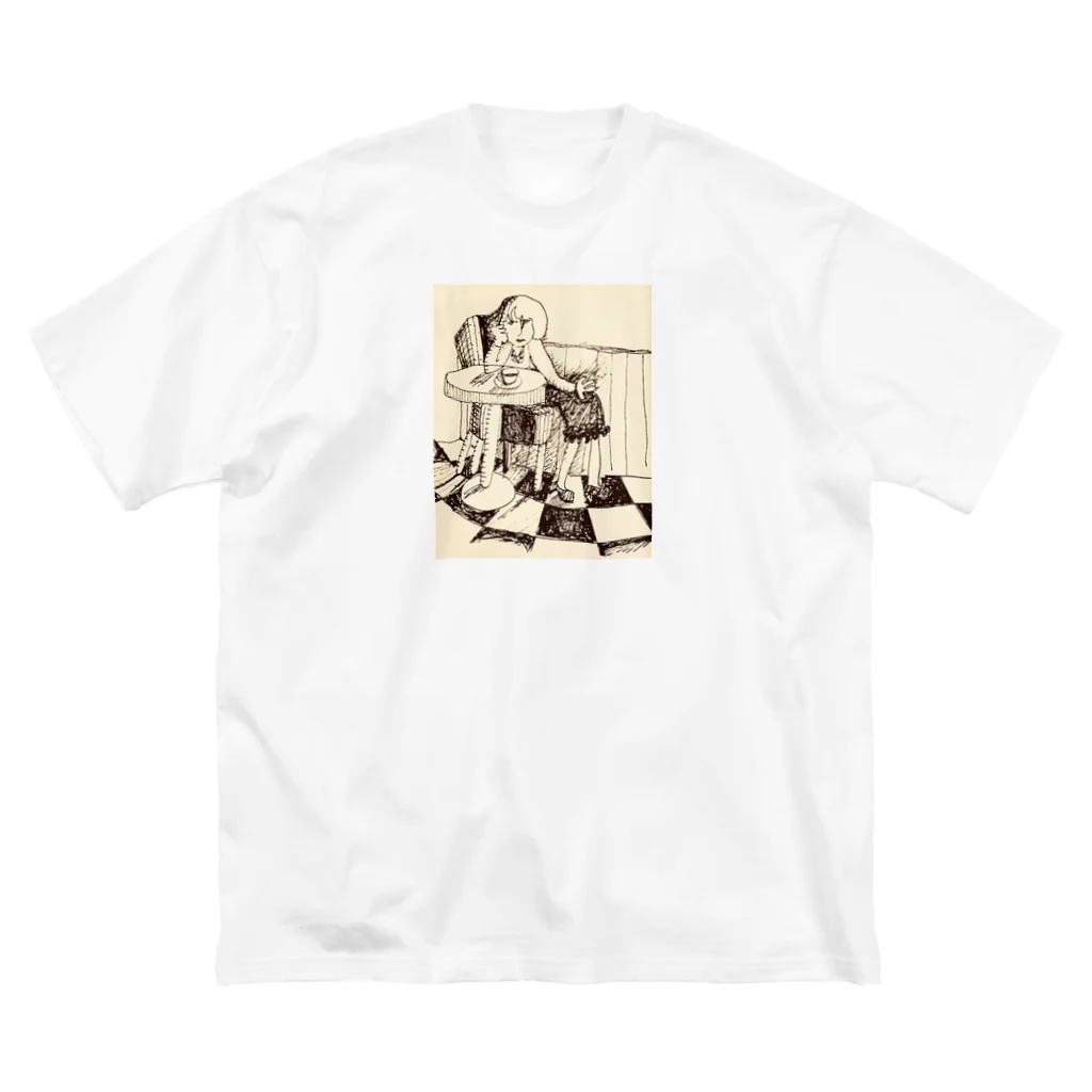 izumi_salonのカフェテリア zine Big T-Shirt