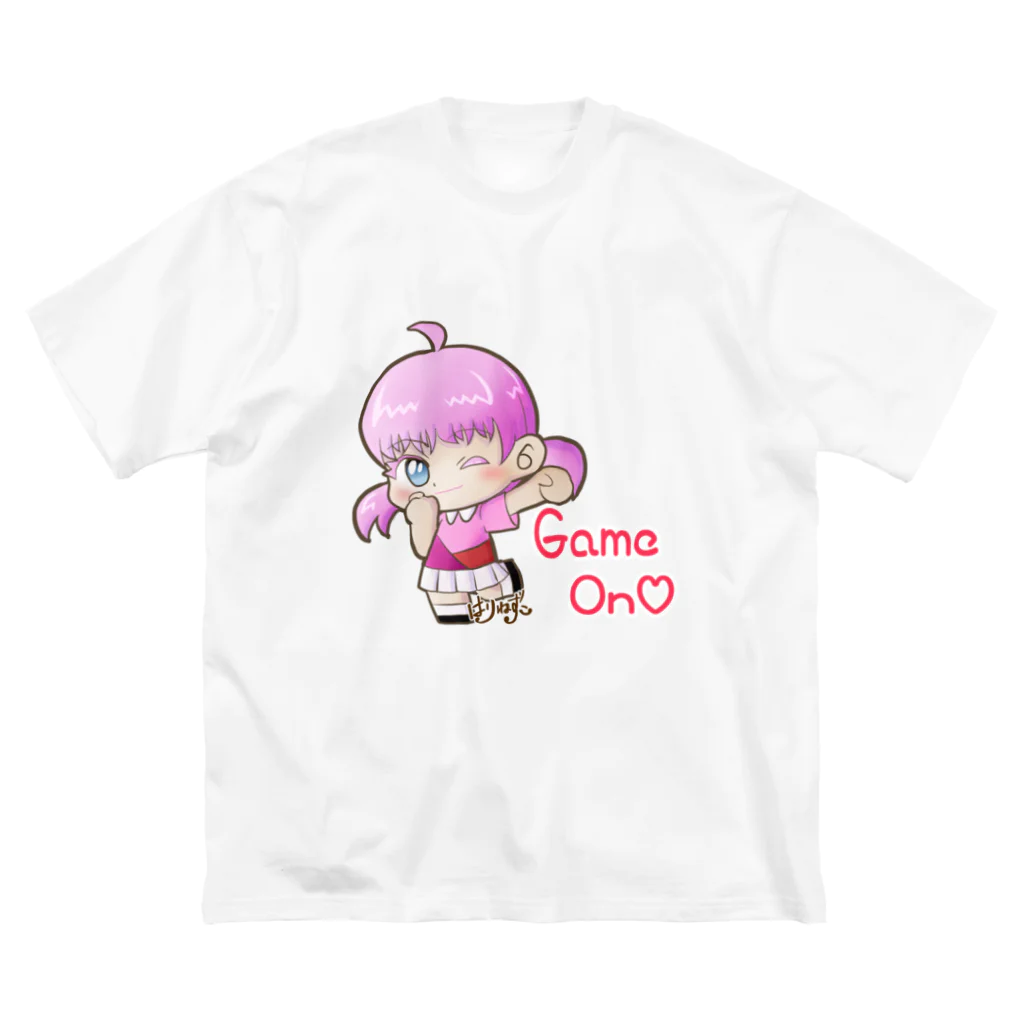 はりねずこのイラストのゲームオン！モモちゃん Big T-Shirt