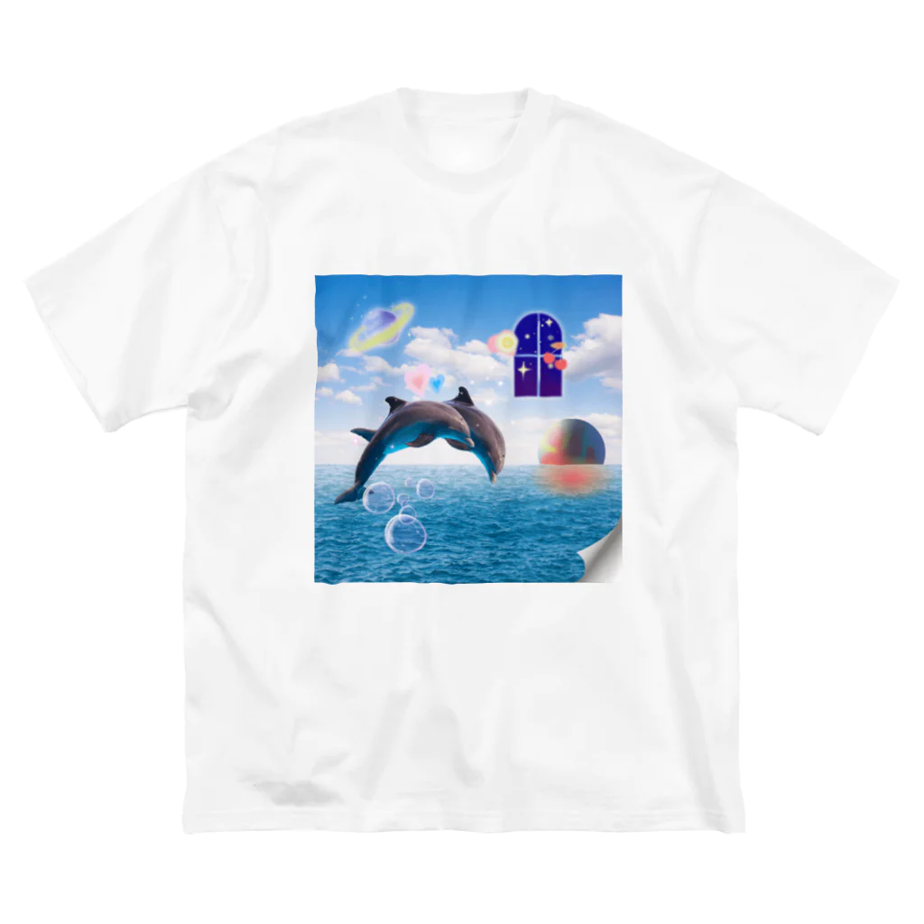 𝙈𝙊𝙈𝙊'𝙨 𝙎𝙝𝙤𝙥のイルカと遊ぼう Big T-Shirt