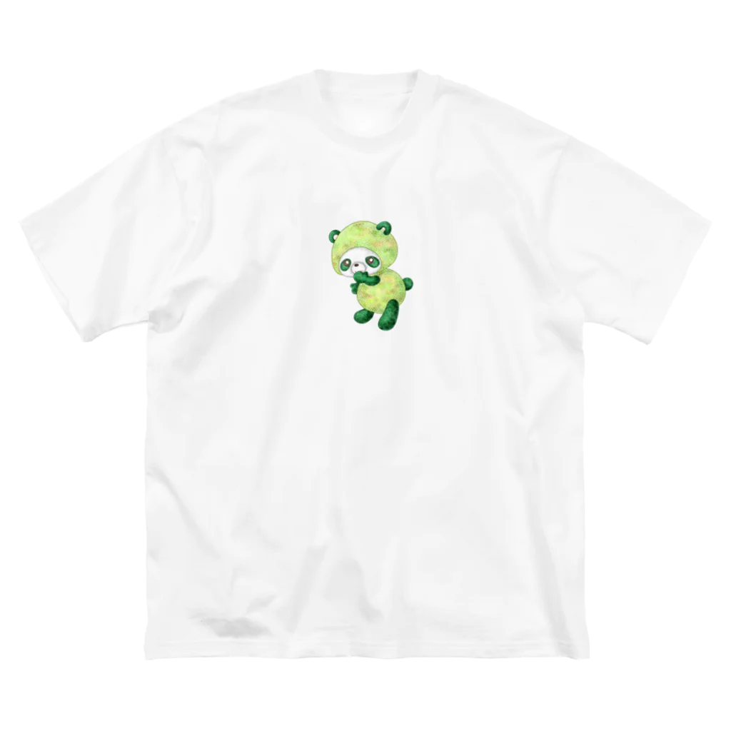 satoayaのアニマルカフェのフルーツアニマル　メロンパンダ ビッグシルエットTシャツ