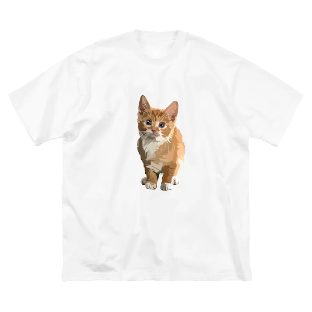 Zonelandの面白い猫、ケティ、猫の家 ビッグシルエットTシャツ