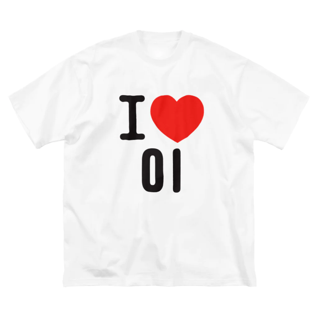 한글팝-ハングルポップ-HANGEUL POP-のI LOVE 이-I LOVE 李・イ- ロゴ ビッグシルエットTシャツ