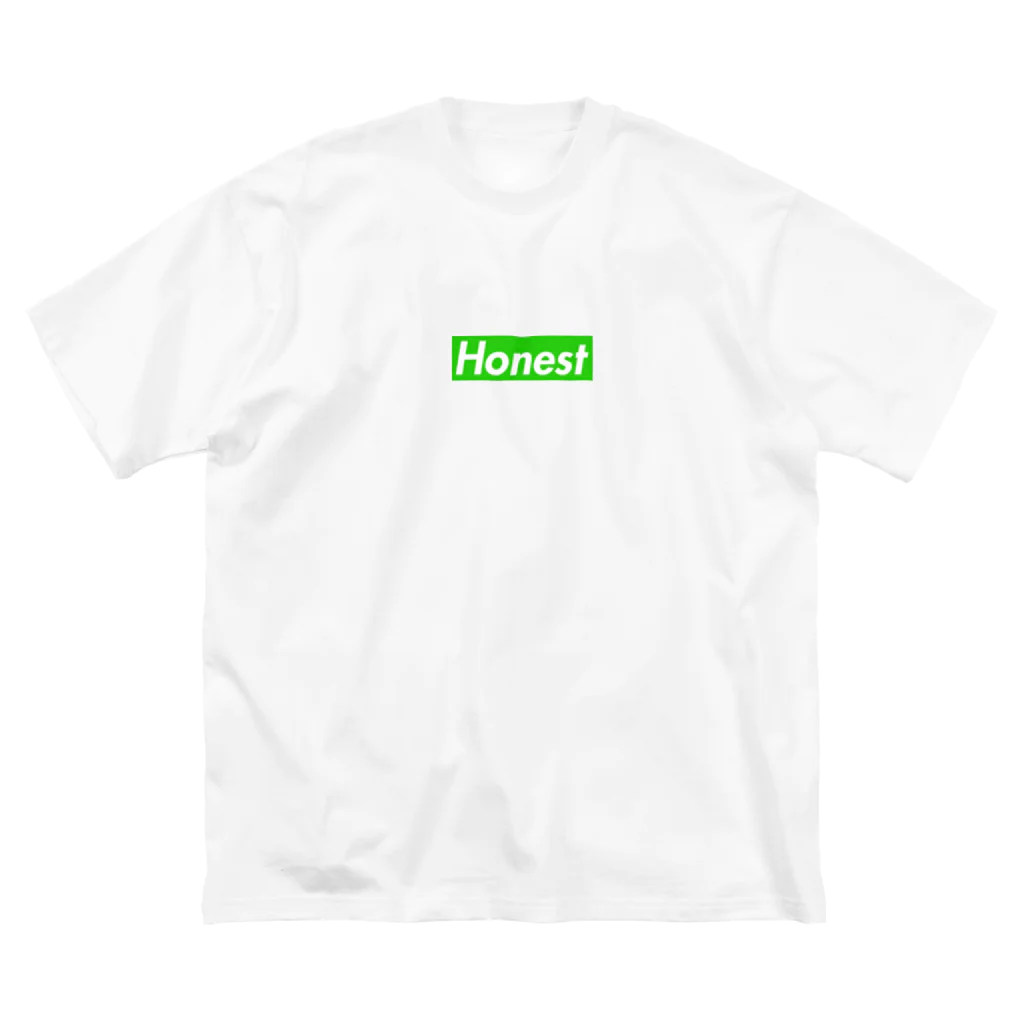 Honest のボックスロゴ(ラッキーグリーン) ビッグシルエットTシャツ