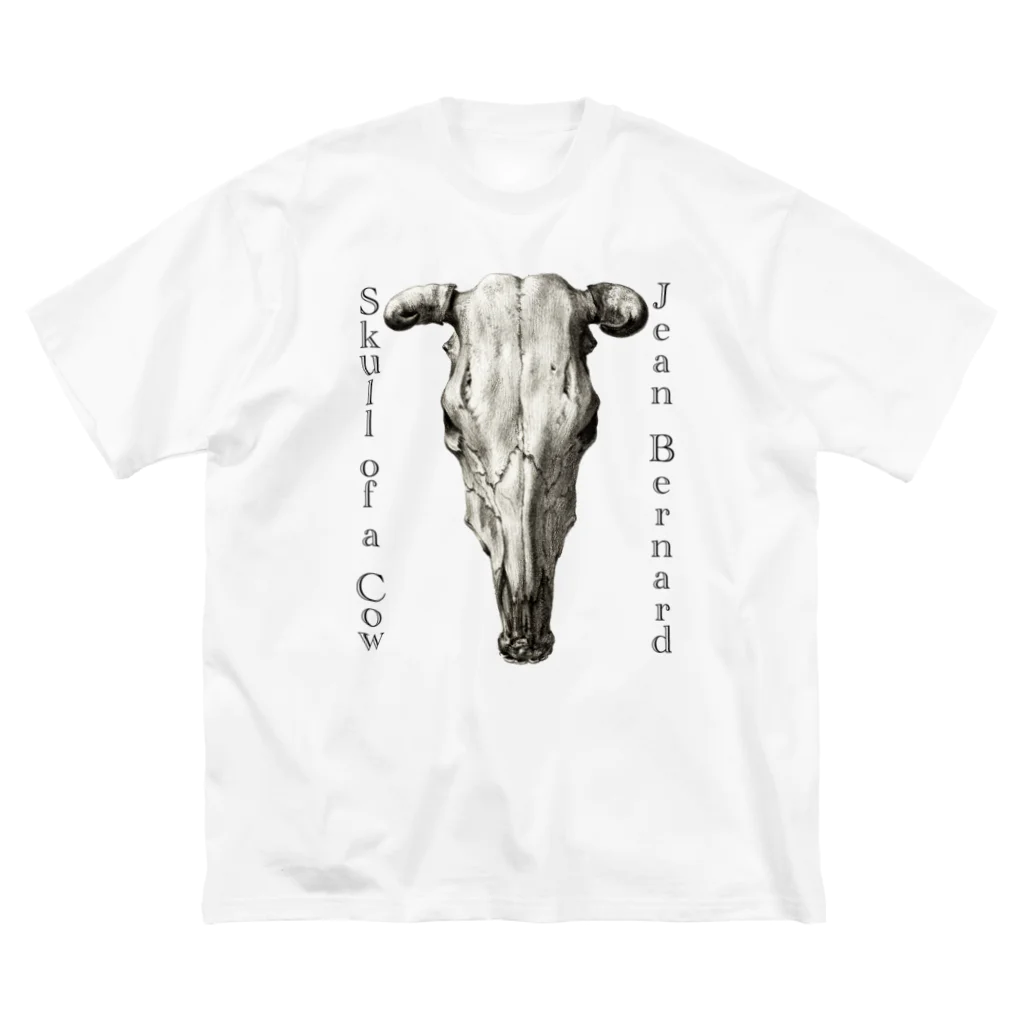 MUGEN ARTの牛の頭蓋骨　ジーン・バーナード　Jean Bernard / Skull of a Cow ビッグシルエットTシャツ