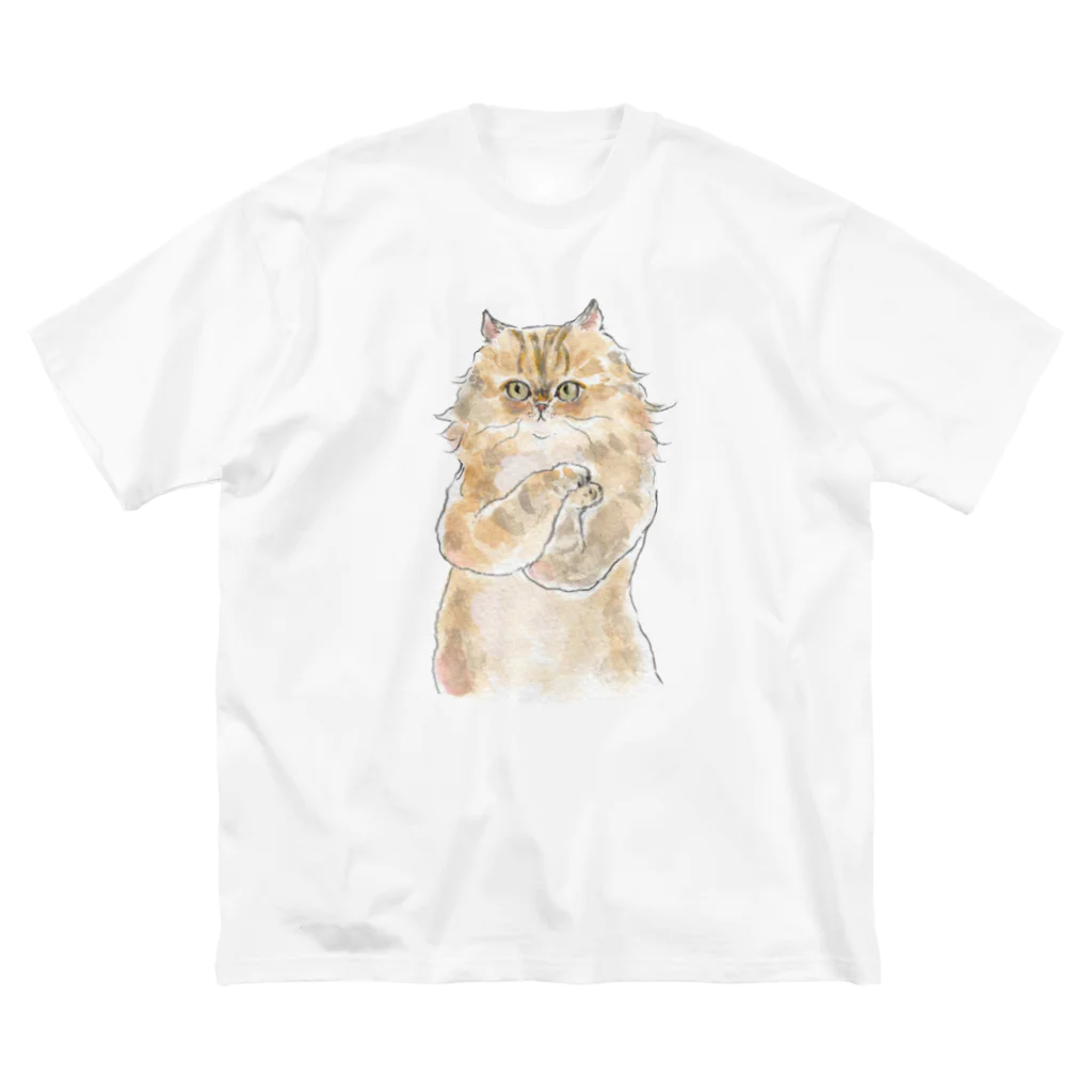 トコロコムギのおねだりにゃんこ ビッグシルエットTシャツ