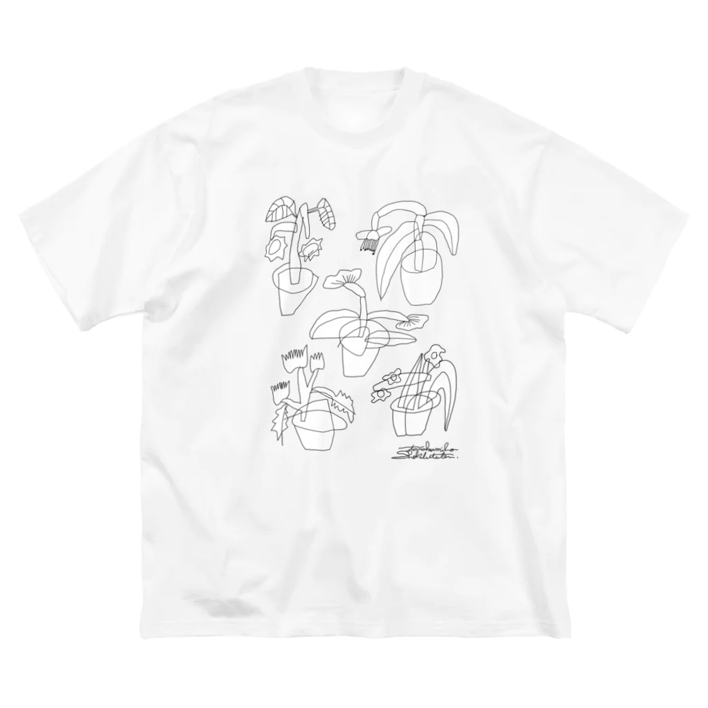 田中美穂植物店の観葉植物 ビッグシルエットTシャツ