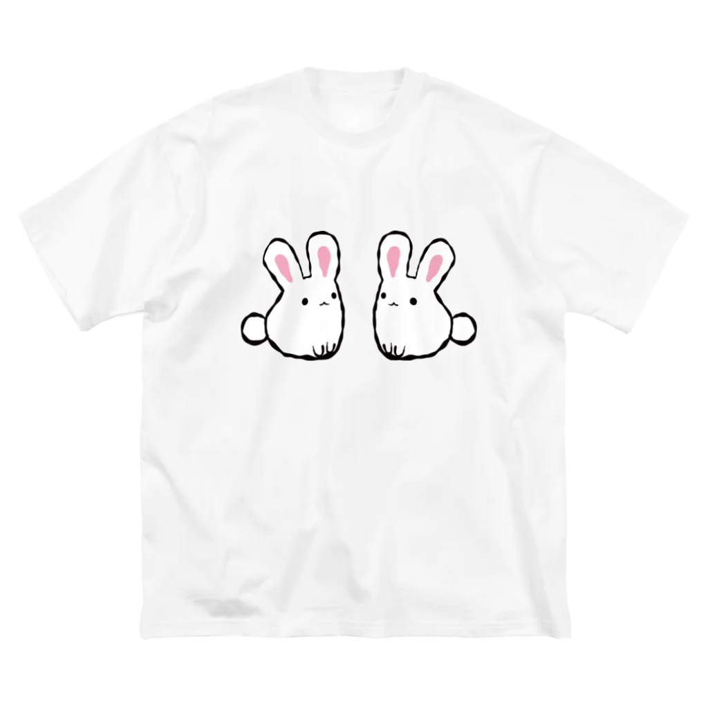 yukigumo27の二羽のもちふわうさぎ ビッグシルエットTシャツ