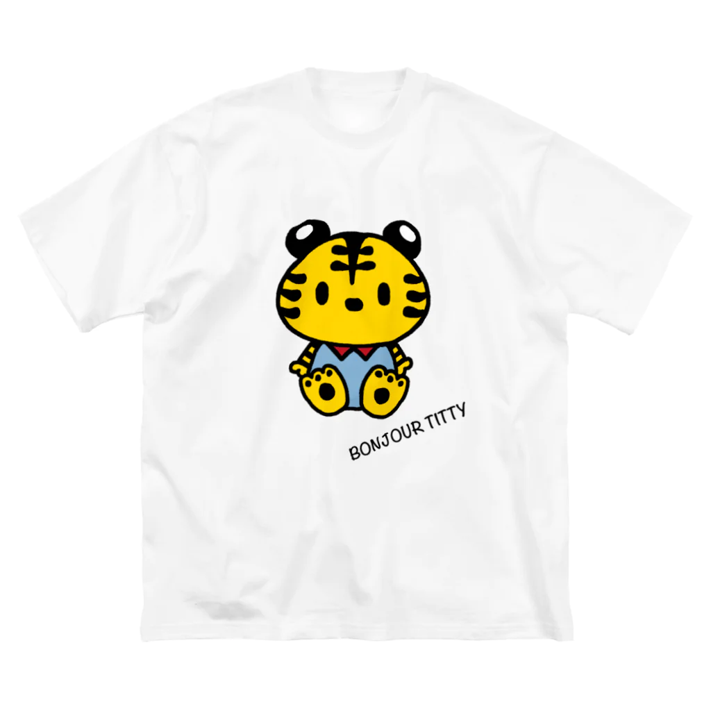 café TIGERのボンジュール ティティー ビッグシルエットTシャツ