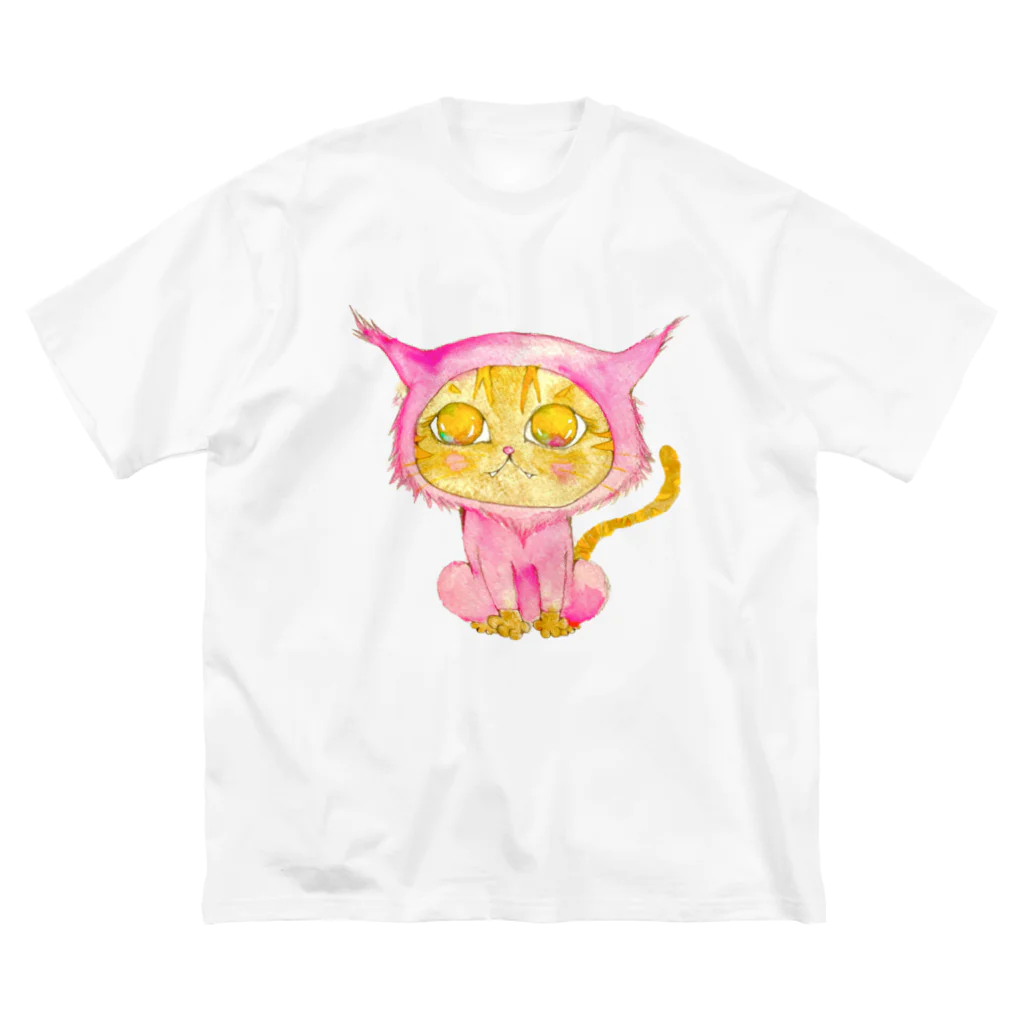 暖暖あたたかのピンクになりたい茶トラちゃん Big T-Shirt