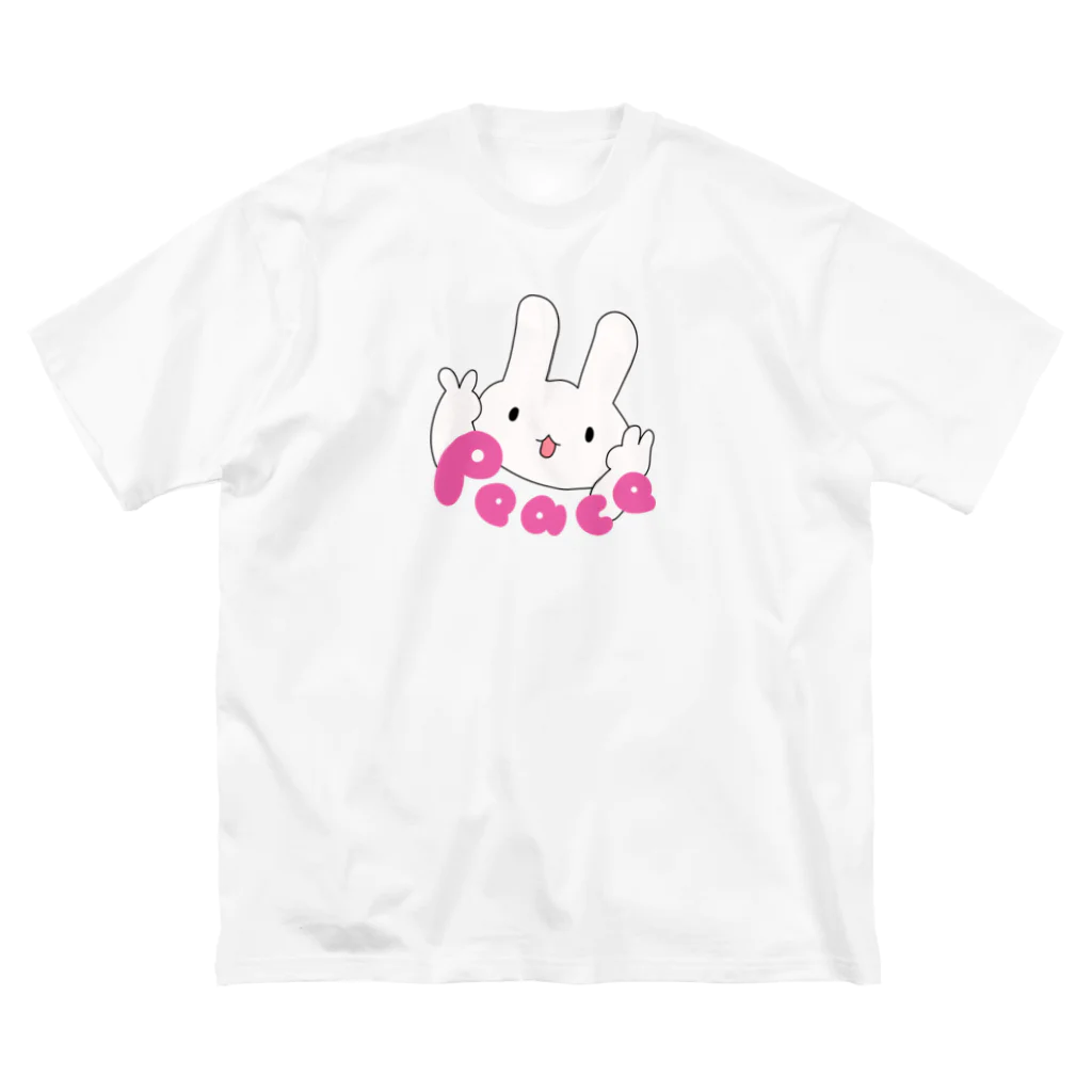 USAGI DESIGN -emi-のピース ビッグシルエットTシャツ