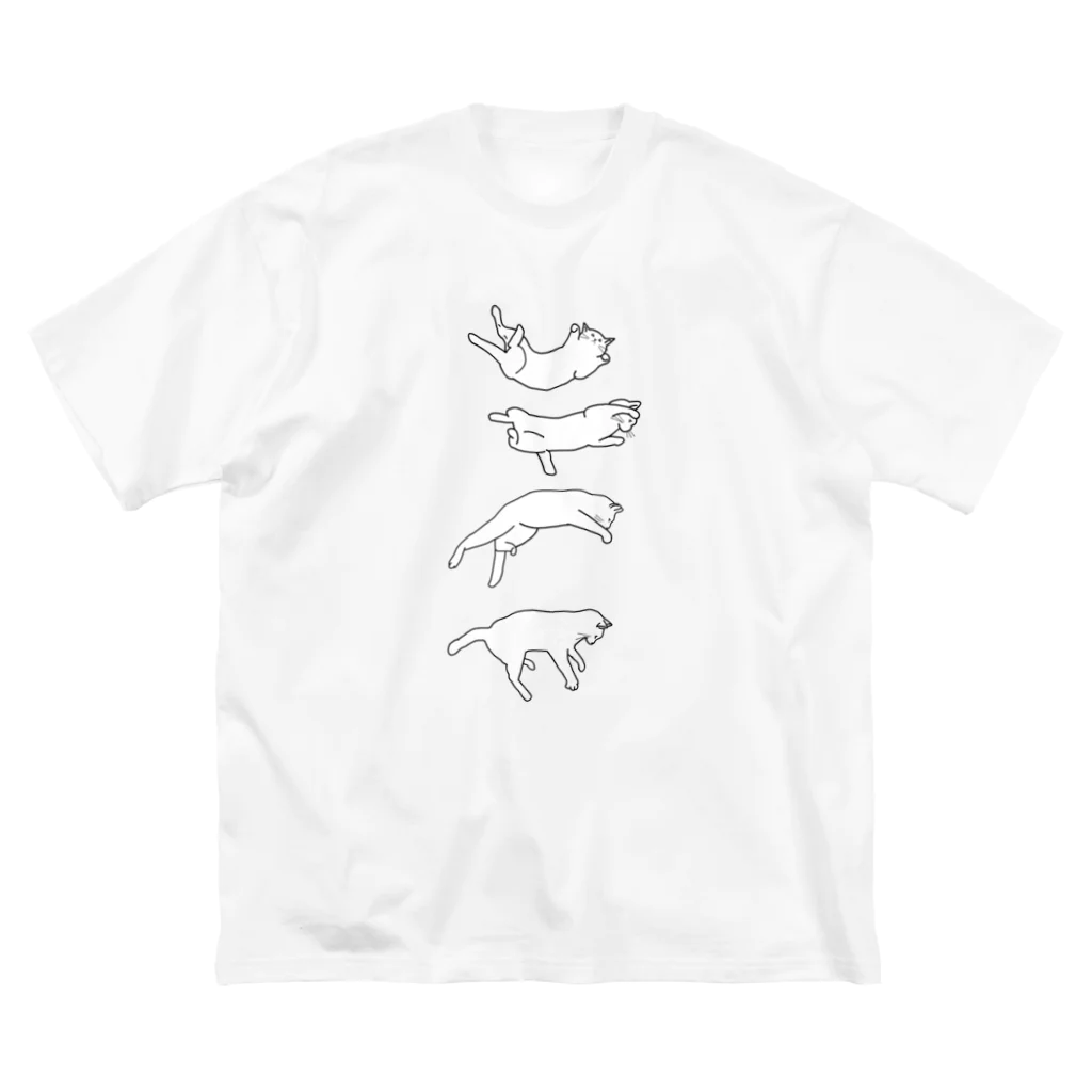 小鳥と映画館の着地する時の猫　スローモーション Big T-Shirt