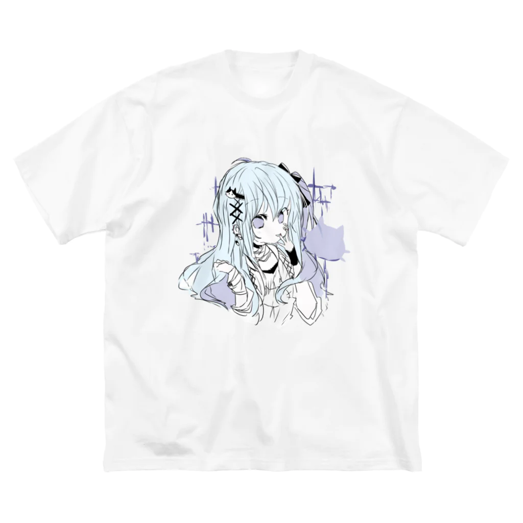 blossomの淡色青紫系女の子 Big T-Shirt