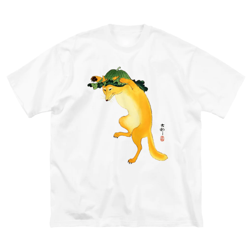 MUGEN ARTの小原古邨　踊る狐　日本の名画アートTシャツ Big T-Shirt