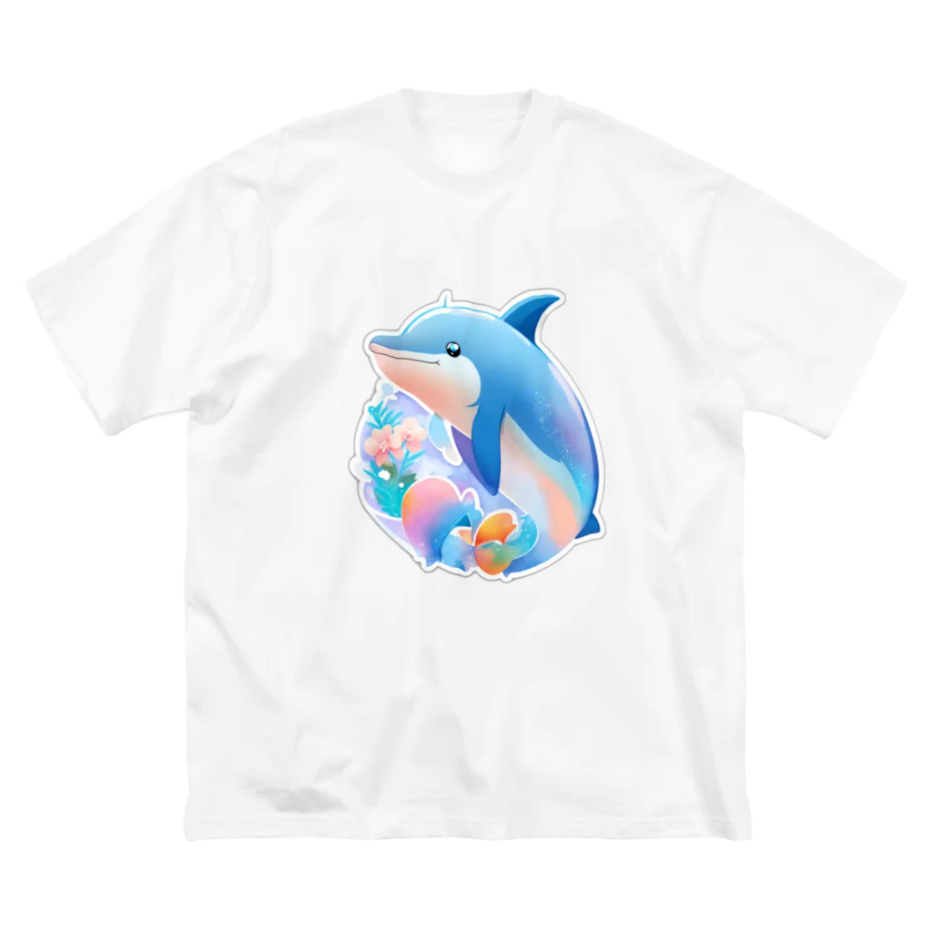 dolphineの可愛いイルカ ビッグシルエットTシャツ