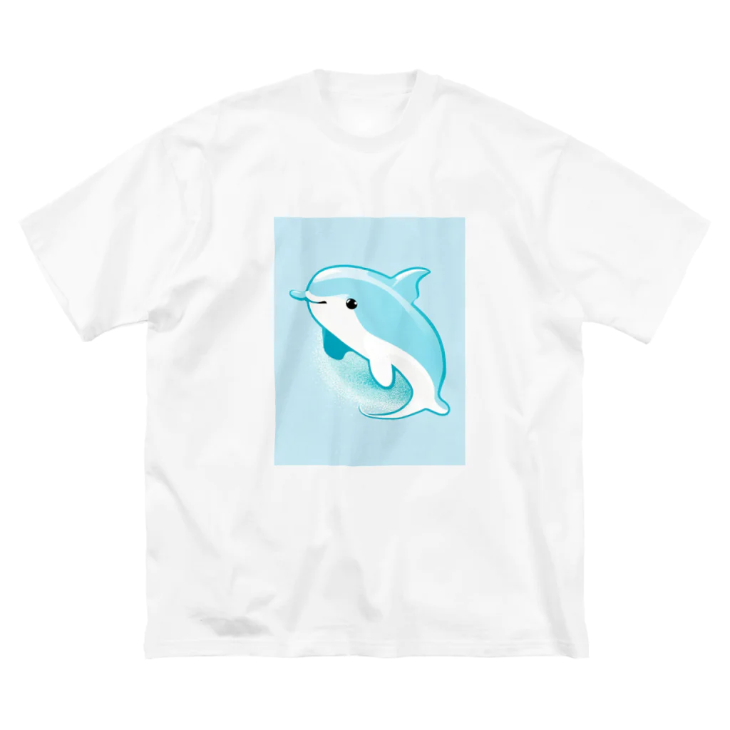 dolphineの癒しのハッピードルフィン　Healing Happy Dolphine ビッグシルエットTシャツ