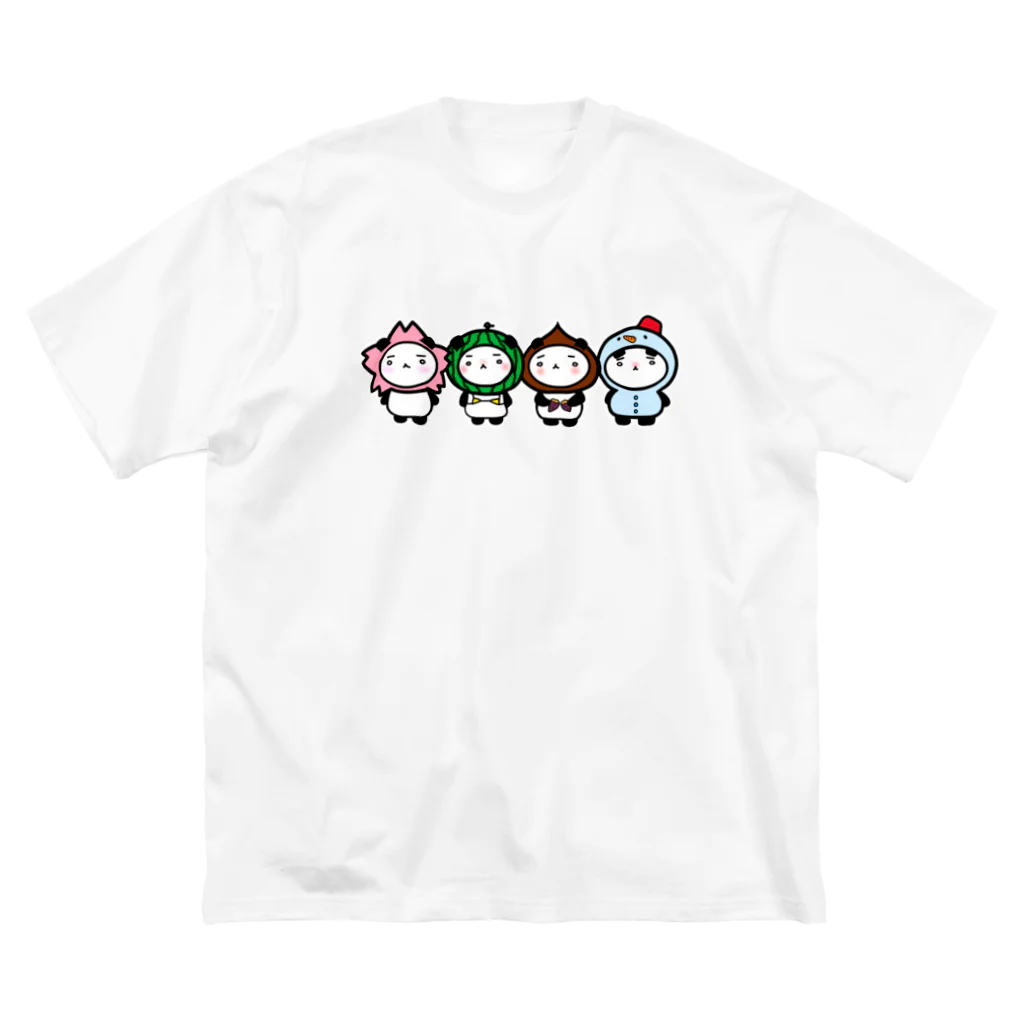 💚ぱなえてんてー💚の春夏秋冬パンダさん Big T-Shirt