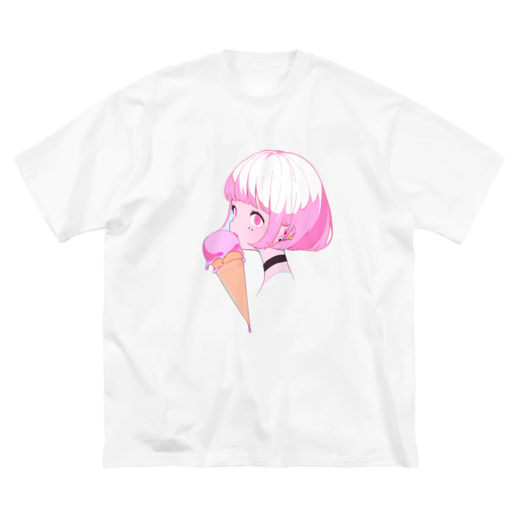 ヤバいTシャツ屋しゃんの暑い夏はアイスだ012 Big T-Shirt