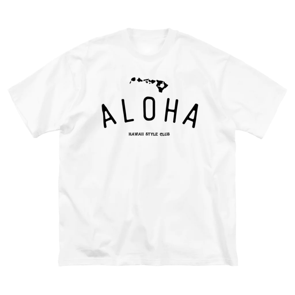 ハワイスタイルクラブのALOHA ISLANDS  BLK LOGO ビッグシルエットTシャツ